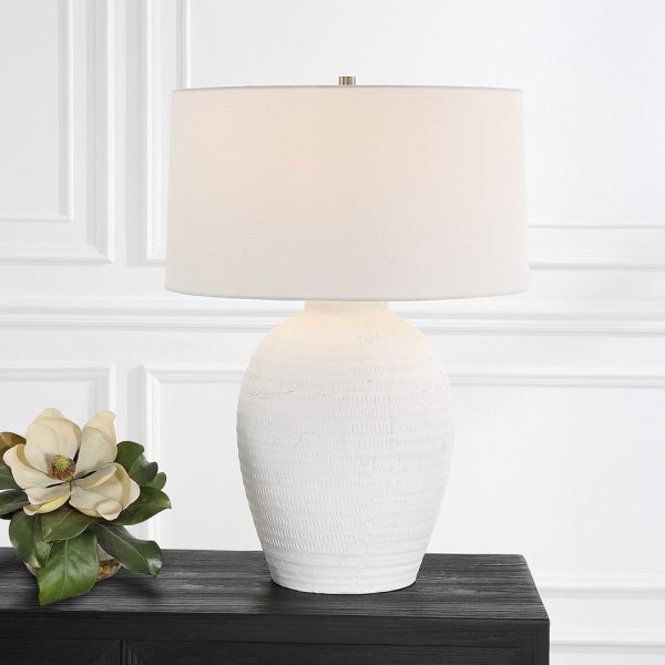 Uttermost Reyna Chalk White Table Lamp By Casagear Home Fashion - Image 2