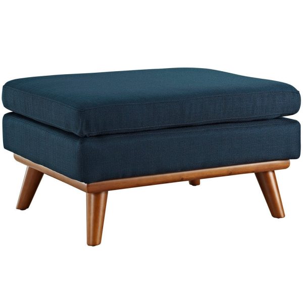 Modway Engage Mid-Century Modern Upholstered Fabric Accent Armchair and Ottoman in Azure Online - Image 5